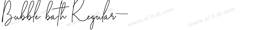 Bubble bath Regular字体转换